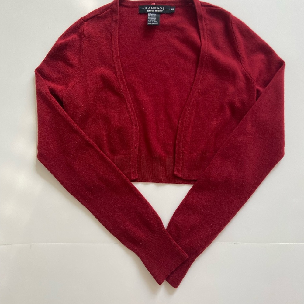 Vintage Rampage Clothing Company Red Shrug Cardigan Sweater Size Small